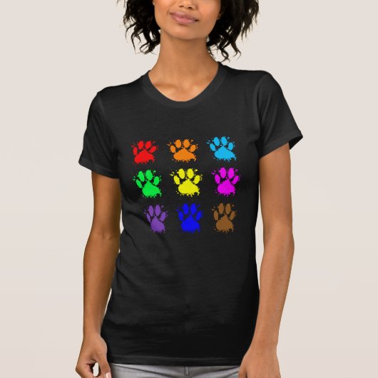 Tintenkleber-Spritzer-Dog-Muster T-Shirt (Vorderseite)