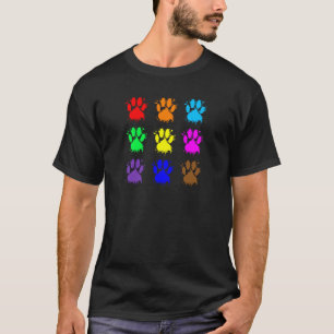 Tintenkleber-Spritzer-Dog-Muster T-Shirt