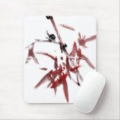 Tintenkunst mit Schnecke und rotem Bambus Mousepad (Mit Mouse)