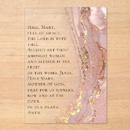 Tintenmarmor Ave Maria Gebet Acryleinladungen