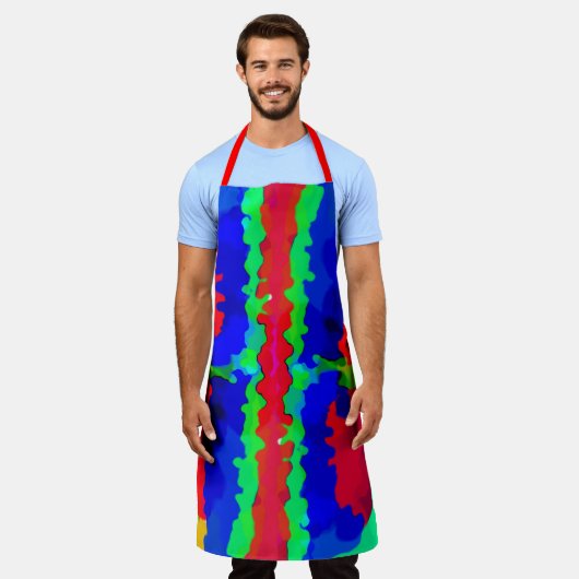 Tintenpatrone Abstraktes Rotes Grün 2020 Schürze (Getragen)