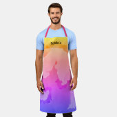 Tintenpatronen Abstraktes Malen Rosa Name Cool Schürze (Getragen)