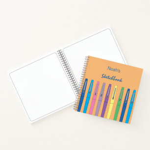 Tintenpatronen Doodle Light Orange Sketchbook Notizblock