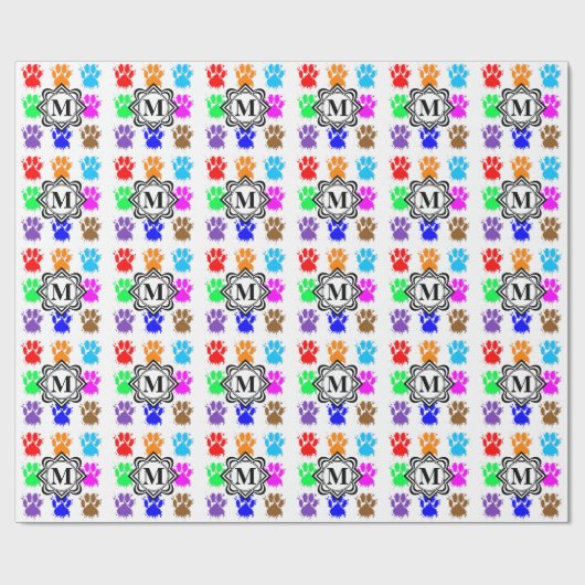 Tintenpatronen für Spritzer mit Monogramm Geschenkpapier (Flach)