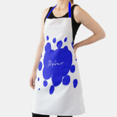 Tintenpatronenblau Muster Weißer, benutzerdefinier Schürze (InSitu)