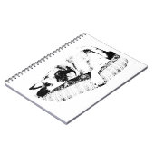 Tintenpause, gestreiftes Notizbuch Notizblock (Linke Seite)