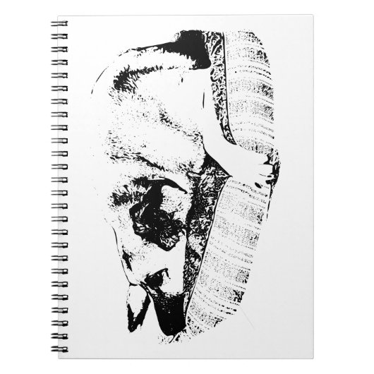 Tintenpause, gestreiftes Notizbuch Notizblock (Vorderseite)