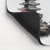 Tintenpinsel-Pagode-Mausepad Mousepad (Ecke)