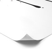 Tintenporträt eines Schwaners Poster (Ecke)