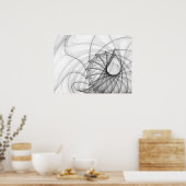 Tintenspiralen und -rückstände poster (Küche)