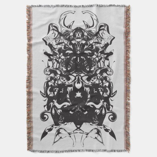 Tintenstapel Schwarz Symmetrische Abstrakt Decke (Vorderseite Vertikal)