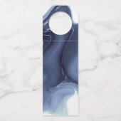 Tintenstrahl-Hochzeit sorgt für Liebe Blue ID762 Flaschenanhänger (Rückseite)