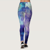 Tintenstrahl Wasserfarbe Abstrakt Leggings (Rückseite)