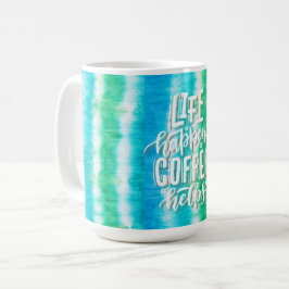 Tintenstreifen Sommervibes Gefärbte Krawatte Kaffeetasse