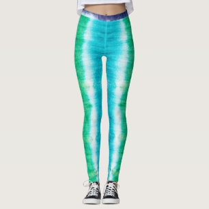 Tintenstreifen Sommervibes Gefärbte Krawatte Leggings