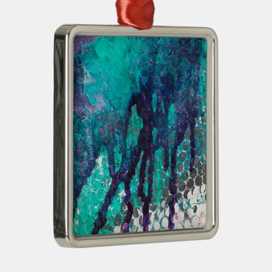 Tintenverschüttungen Silbernes Ornament (Rechts)