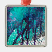 Tintenverschüttungen Silbernes Ornament (Vorne)