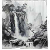 Tintenwasserfall Duschvorhang (Vorderseite)