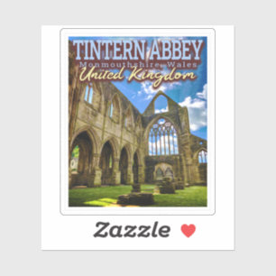 TINTERN ABBEY - MONMOUTHSHIRE - WALES Vereinigtes Aufkleber