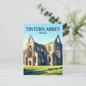 Tintern Abbey Wales Postkarte (Stehend Vorderseite)