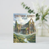 Tintern Abbey Wales Postkarte (Stehend Vorderseite)