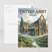 Tintern Abbey Wales Postkarte (Vorne/Hinten)