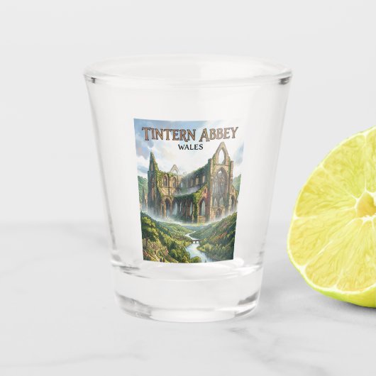 Tintern Abbey Wales Schnapsglas (Vorderseite)
