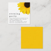 TINTINI MINI SIZE Sonnenblumen Neu verheiratetes A Mitteilungskarte (Vorne/Hinten)