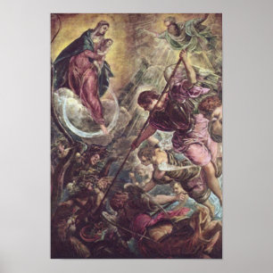 Tintoretto – Archangel Michael Fights Satan Poster