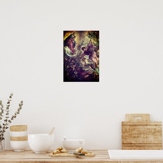 Tintoretto - Archangel Michael Fights Satan Poster (Küche)