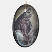 Tintoretto Crescent Moon Madonna Maria Apokalypse Keramik Ornament (Links)