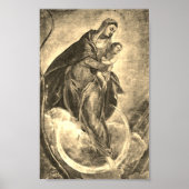 Tintoretto Crescent Moon Madonna Maria Apokalypse Poster (Vorne)
