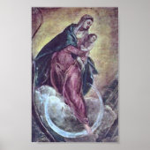 Tintoretto Crescent Moon Madonna Mary Apokalypse Poster (Vorne)