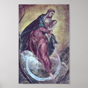 Tintoretto Crescent Moon Madonna Mary Apokalypse Poster