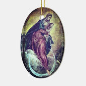 Tintoretto Crescent Moon Madonna Mutter Jesu Keramik Ornament (Links)