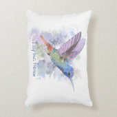 Tiny aber Feirce Zitat Whimsical Rufous Hummingbir Dekokissen (Vorderseite(Vertikal))