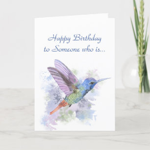 Tiny aber Fierce Zitat Geburtstag Rufous Hummingbi Dankeskarte