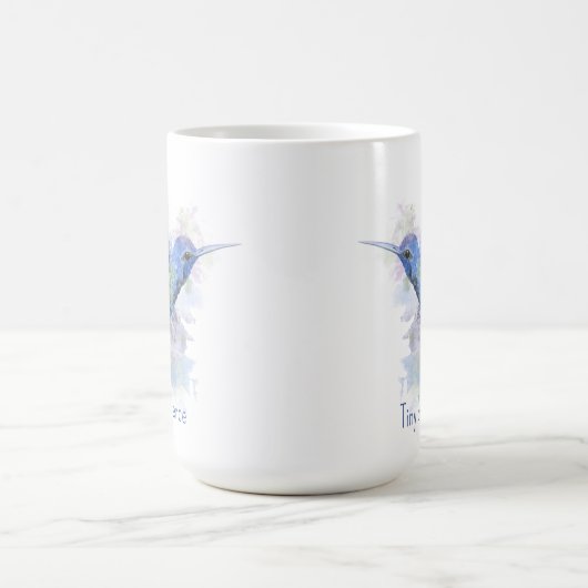 Tiny aber fierce Zitat Whimsical Rufous Hummingbir Kaffeetasse (Mittel)