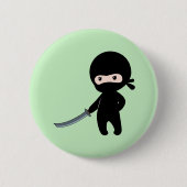 Tiny Angry Ninja auf Green Button (Vorderseite)