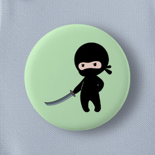 Tiny Angry Ninja auf Green Button