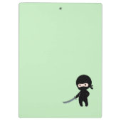 Tiny Angry Ninja auf Green Klemmbrett (Rückseite)