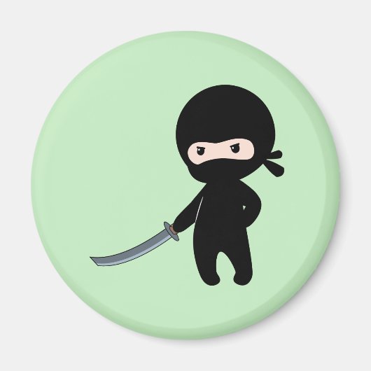 Tiny Angry Ninja auf Green Magnet (Vorne)
