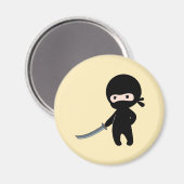 Tiny Angry Ninja auf Yellow Magnet (Vorderseite/Rückseite)