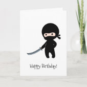 Tiny Angry Ninja Birthday Karte (Vorderseite)