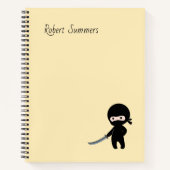 Tiny Angry Ninja Individuelle Name auf Yellow Notizblock (Vorderseite)