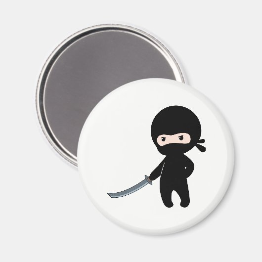 Tiny Angry Ninja Magnet (Vorderseite/Rückseite)