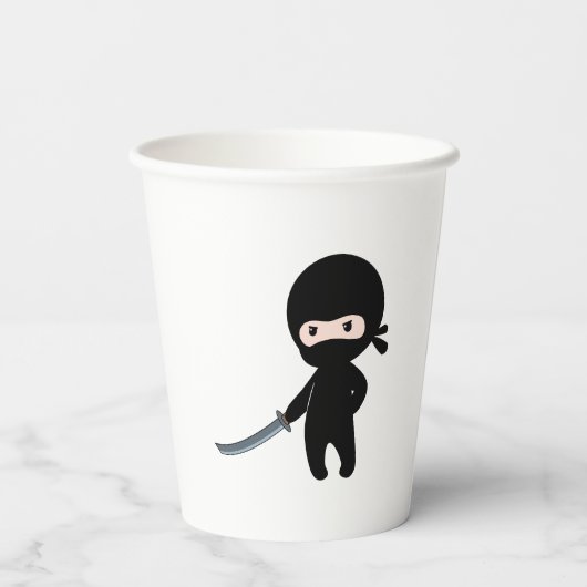 Tiny Angry Ninja Pappbecher (Rückseite)