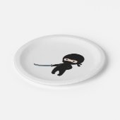 Tiny Angry Ninja Pappteller (Schrägansicht)
