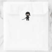 Tiny Angry Ninja Runder Aufkleber (Tasche)
