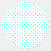 Tiny Aqua Dots Runder Aufkleber (Vorderseite)